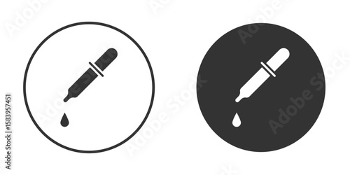 Pipette icon simple solid style concept. Clipart vectors
