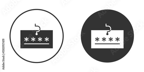 Password phishing icon simple solid style concept. Clipart vectors