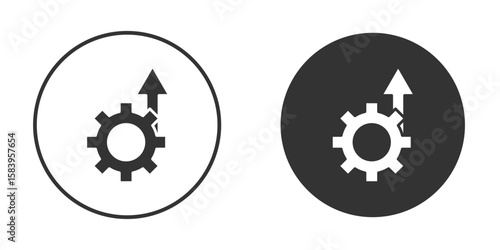 Operational excellence icon simple solid style concept. Clipart vectors