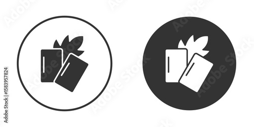 Mint gum icon simple solid style concept. Clipart vectors