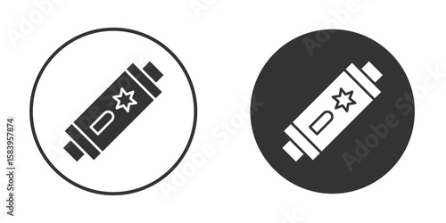 Mezuzah icon simple solid style concept. Clipart vectors