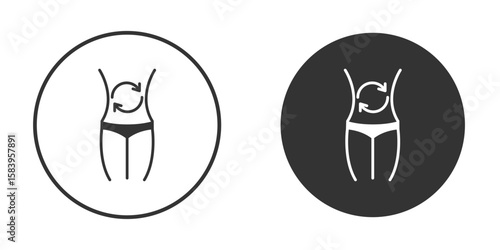 Metabolism icon simple solid style concept. Clipart vectors