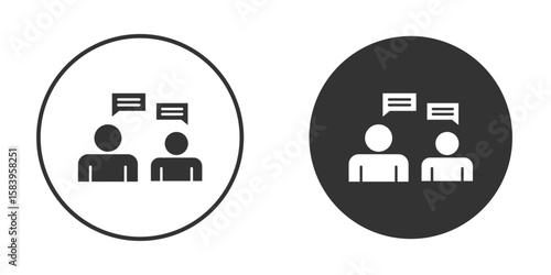 Job interview icon simple solid style concept. Clipart vectors
