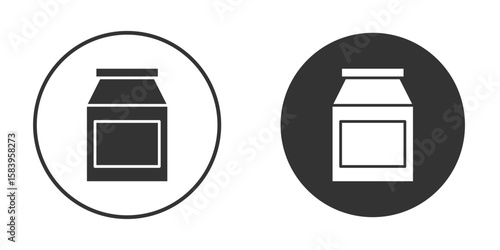 Jar icon simple solid style concept. Clipart vectors