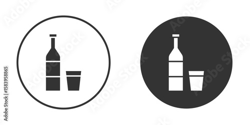 Gin icon simple solid style concept. Clipart vectors