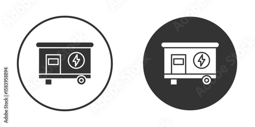 Generator icon simple solid style concept. Clipart vectors