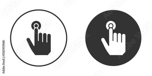 Finger control icon simple solid style concept. Clipart vectors