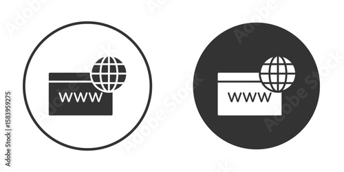 Domain icon simple solid style concept. Clipart vectors