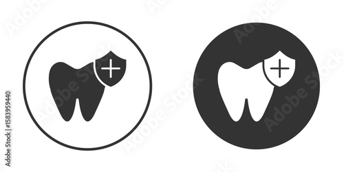 Dental insurance icon simple solid style concept. Clipart vectors