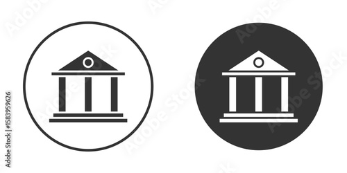 Courthouse icon simple solid style concept. Clipart vectors