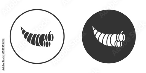Cornucopia icon simple solid style concept. Clipart vectors