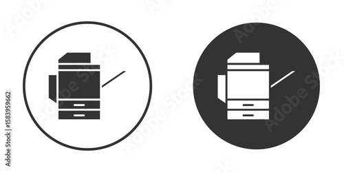 Copier icon simple solid style concept. Clipart vectors