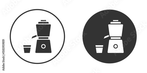 Cold pressed juicer icon simple solid style concept. Clipart vectors