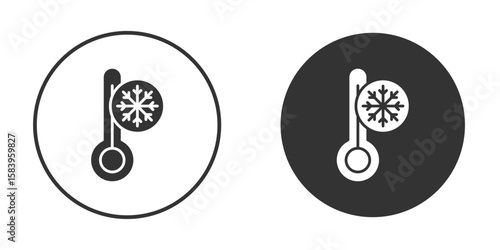 Cold icon simple solid style concept. Clipart vectors