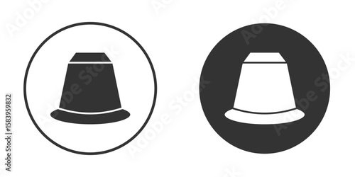 Coffee capsule icon simple solid style concept. Clipart vectors