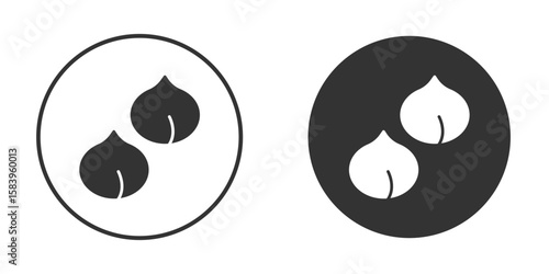 Chickpeas hummus icon simple solid style concept. Clipart vectors