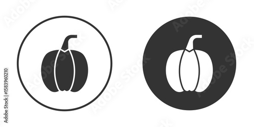 Capsicum icon simple solid style concept. Clipart vectors