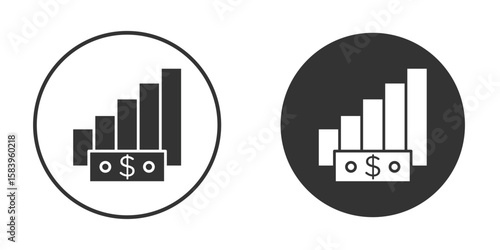capital gain icon simple solid style concept. Clipart vectors