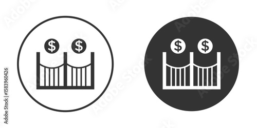 Bridging loan icon simple solid style concept. Clipart vectors