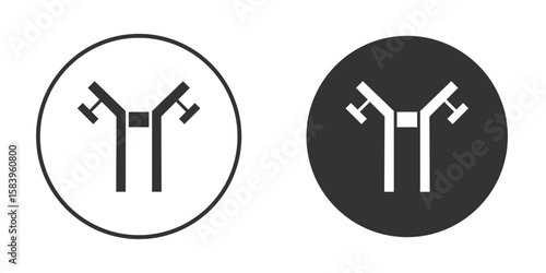 Antibody icon simple solid style concept. Clipart vectors