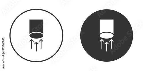 Air suction icon simple solid style concept. Clipart vectors