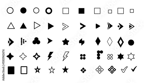 flèche, Bullet List for PowerPoint Presentation, Bullet point collection, arrows set vector illustration. Bullet points arrow collection. Vector illustration. Bullet point collection for presentation