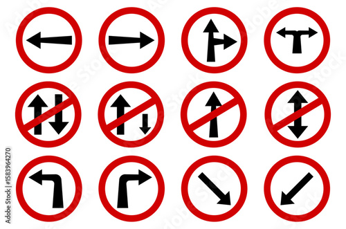 Different road sign collection isolated ona white background. Road sign set Free Download Different road sign collection isolated ona white background. Road sign set - GFXLoad