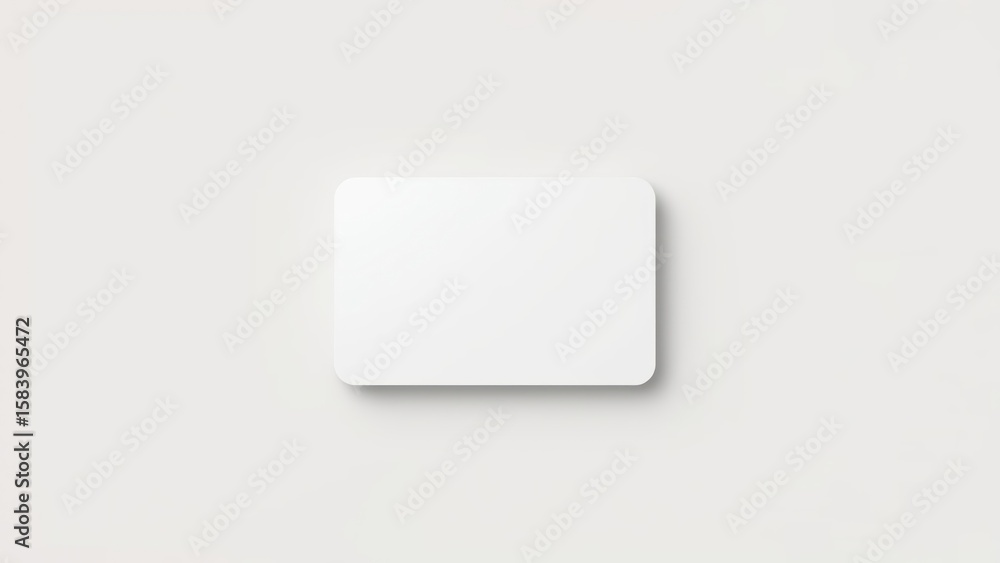 A blank, white, rectangular card isolated on a neutral, light-colored background. A blank, white, rectangular card isolated on a neutral, light-colored background.