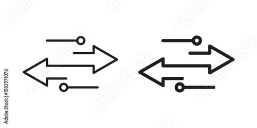 Transfer icon set line art and glyph design. Eps10
