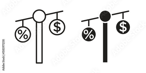 Taxes icon set line art and glyph design. Eps10