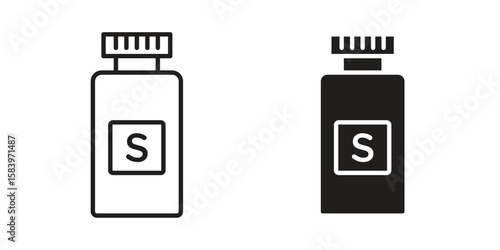 Solvent icon set line art and glyph design. Eps10