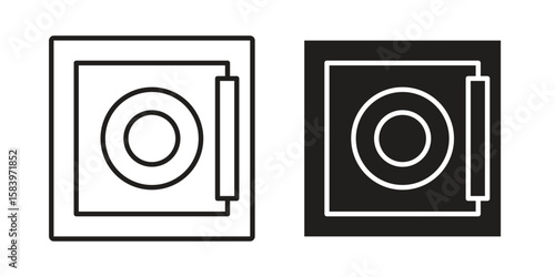 Safe icon set line art and glyph design. Eps10