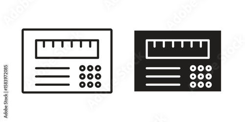 Radio icon set line art and glyph design. Eps10