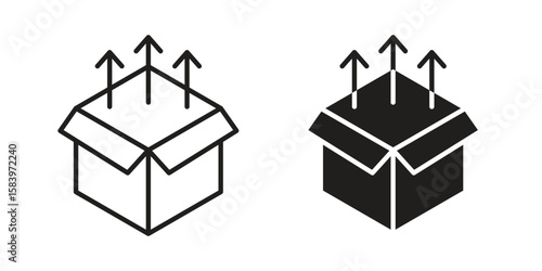 Product release icon set line art and glyph design. Eps10