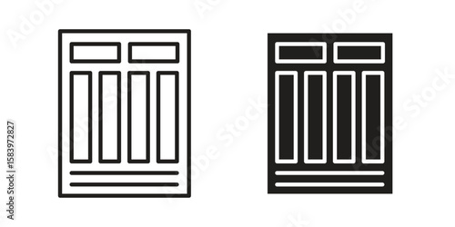 Mood board icon set line art and glyph design. Eps10