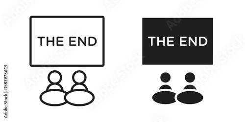 Home cinema icon set line art and glyph design. Eps10