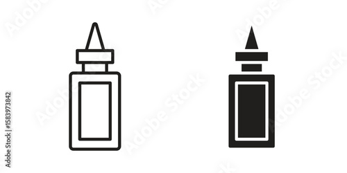 Glue icon set line art and glyph design. Eps10