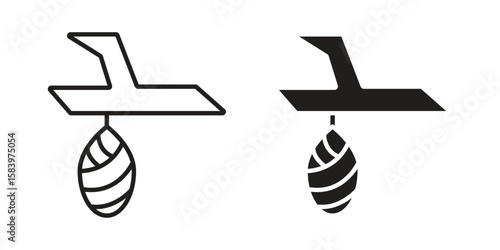 Cocoon icon set line art and glyph design. Eps10