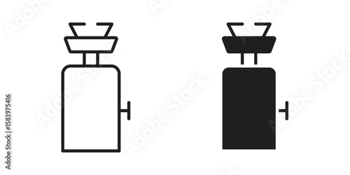 Camping gas icon set line art and glyph design. Eps10