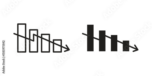 Attrition icon set line art and glyph design. Eps10