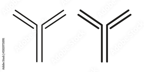 Antibody icon set line art and glyph design. Eps10