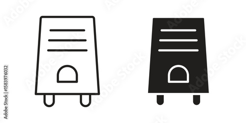 Air purifier icon set line art and glyph design. Eps10