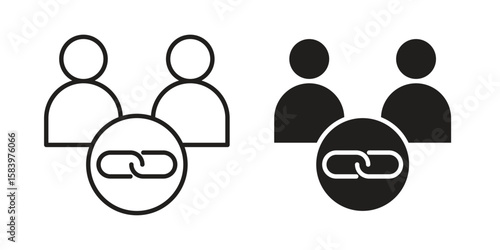 Affiliate link icon set line art and glyph design. Eps10