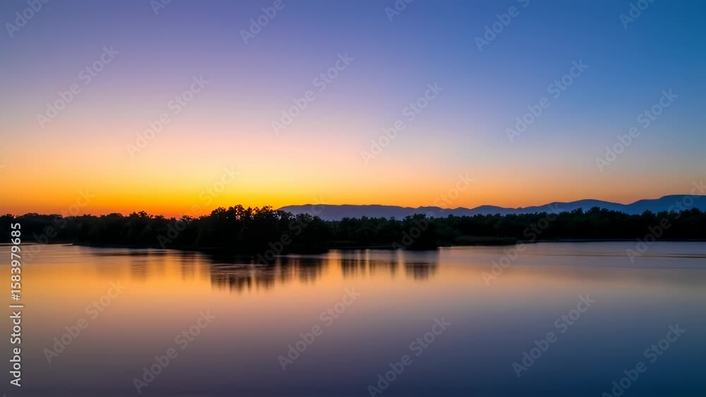 Serene Sunrise Over Still Waters Serene Sunrise Over Still Waters