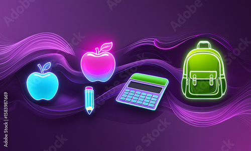 Creative Back-to-School Background with Education Elements and Colorful Design