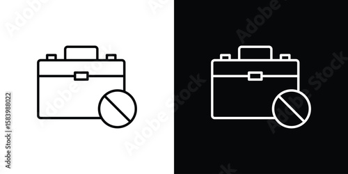 Unemployment icon simple vector pictogram. black and white icon concept