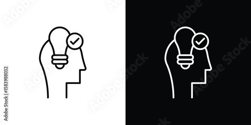Understand icon simple vector pictogram. black and white icon concept