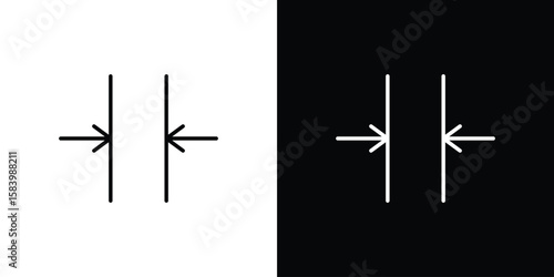Thickness icon simple vector pictogram. black and white icon concept