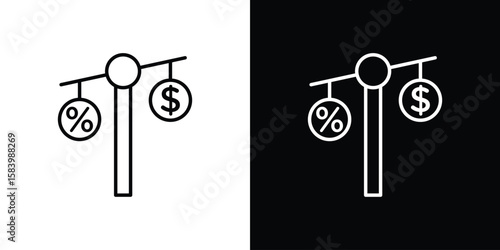 Taxes icon simple vector pictogram. black and white icon concept