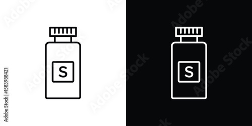 Solvent icon simple vector pictogram. black and white icon concept